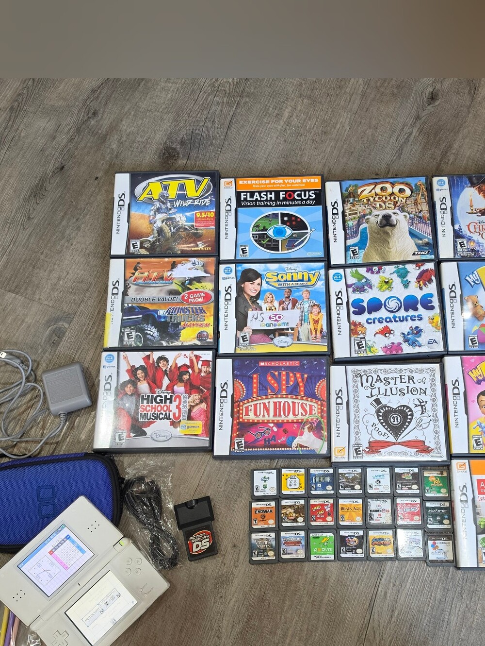 Nintendo DS Lite Handheld Console with Assorted Games - White